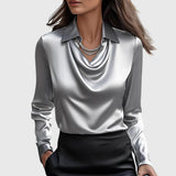 Sylvie | Blouse with a Luxurious Pleated Neckline