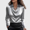 Sylvie | Blouse with a Luxurious Pleated Neckline - Velvet Haven