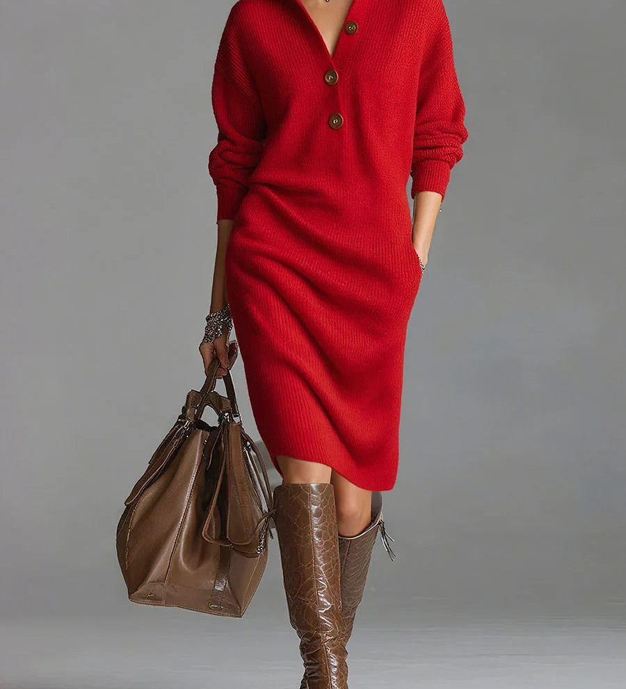 Poppy | Long Sleeve Loose Knit Dress