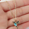 Hummingbird Necklace with Enamel and Zirconium Dioxide - Velvet Haven