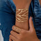 Elegant Vintage Cuff Bracelet with Leaf Motif - Velvet Haven