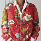 Kiera | Women's Vintage Floral Art Print Cardigan