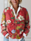 Kiera | Women's Vintage Floral Art Print Cardigan - Velvet Haven