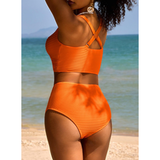 Melanie | Ribbed High-Waisted Bikini Set