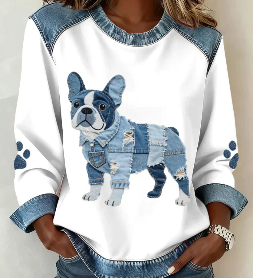 Lola | Dog Patchwork Sweatshirt