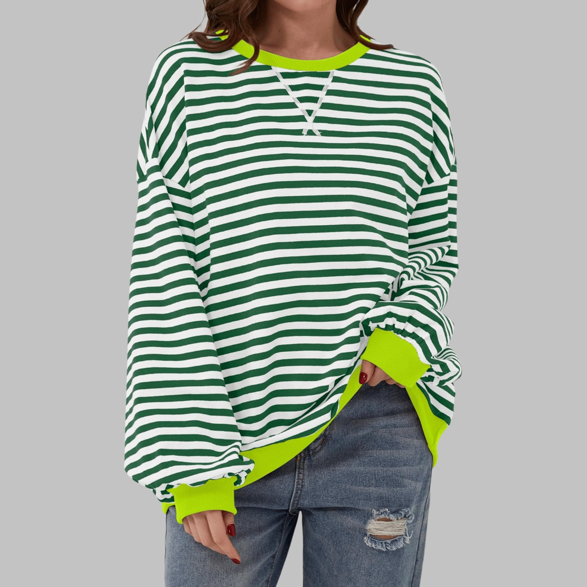 Luka | Casual Striped Sweatshirt - Velvet Haven