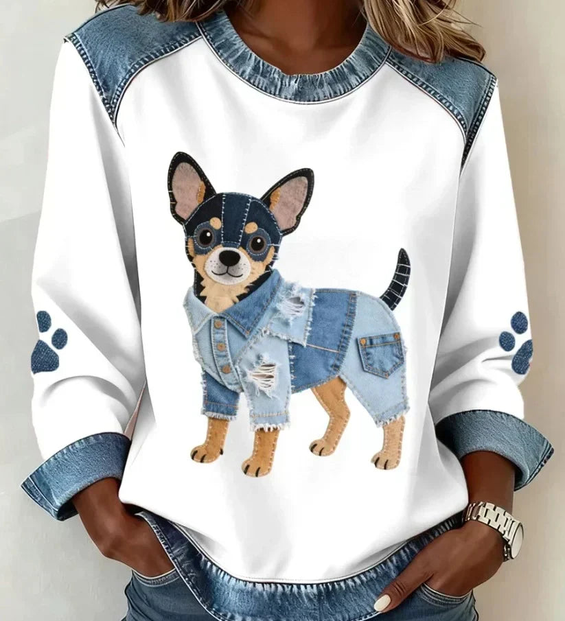 Lola | Dog Patchwork Sweatshirt
