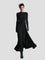 Milena | Long Sleeve Draped Midi Dress - Velvet Haven