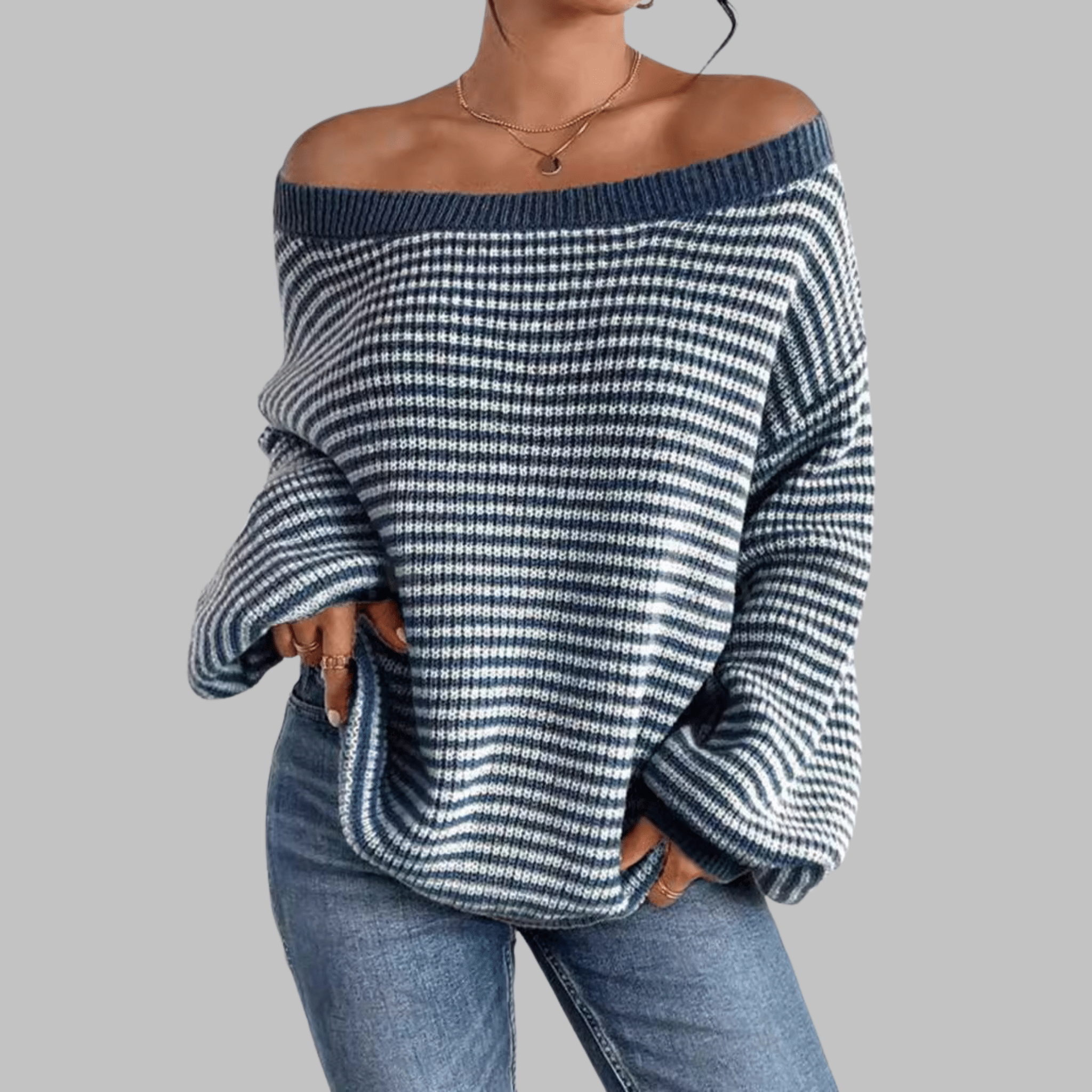 Poshiko | Casual Drop Shoulder Jumper - Velvet Haven