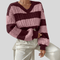 Morta | Comfy V-Neck Jumper - Velvet Haven