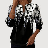 Marenza | Floral Zip-Neck Top