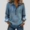 Velmora | Textured Knit Button-Collar Top - Velvet Haven
