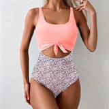 Suze | Sculpting Two-Tone High-Waisted Swimsuit