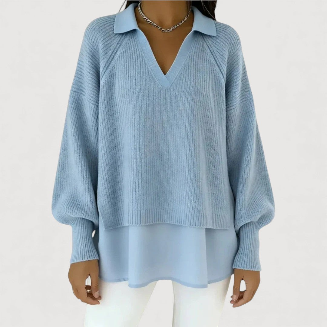 Rezy | Layered Knit Top