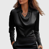 Sylvie | Blouse with a Luxurious Pleated Neckline