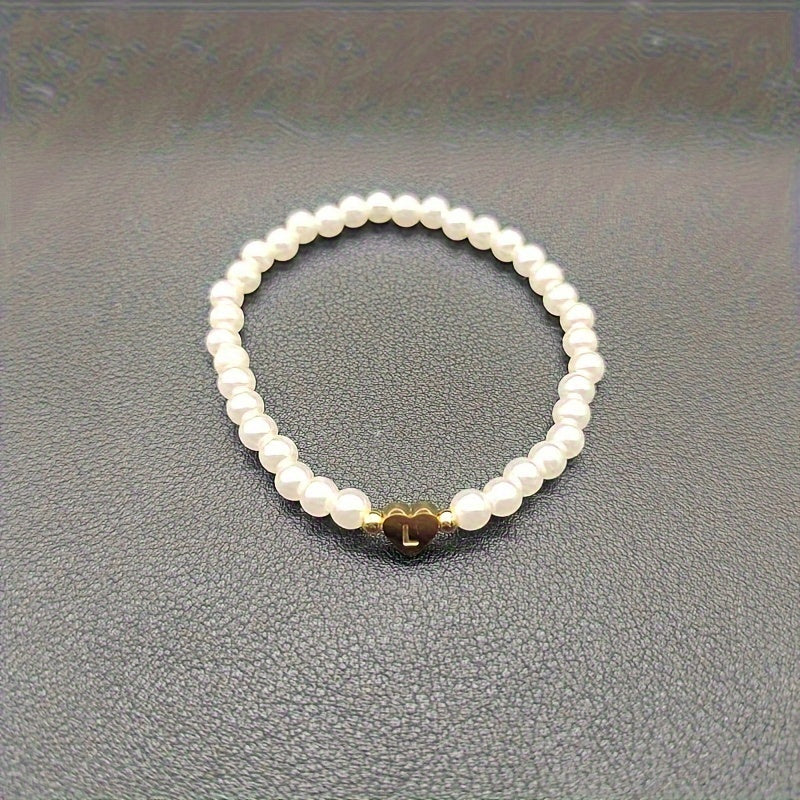 Chic A-Z Heart Initial Bracelet