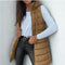 Rain | Casual Sleeveless Hood Long Puffer Vest - Velvet Haven