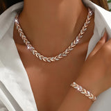 Elegant Glass Rhinestone Fish Tail Set