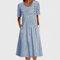 Ava | Striped Midi Dress - Velvet Haven