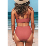 Jodi | High-Waisted V-Neck Bikini Set