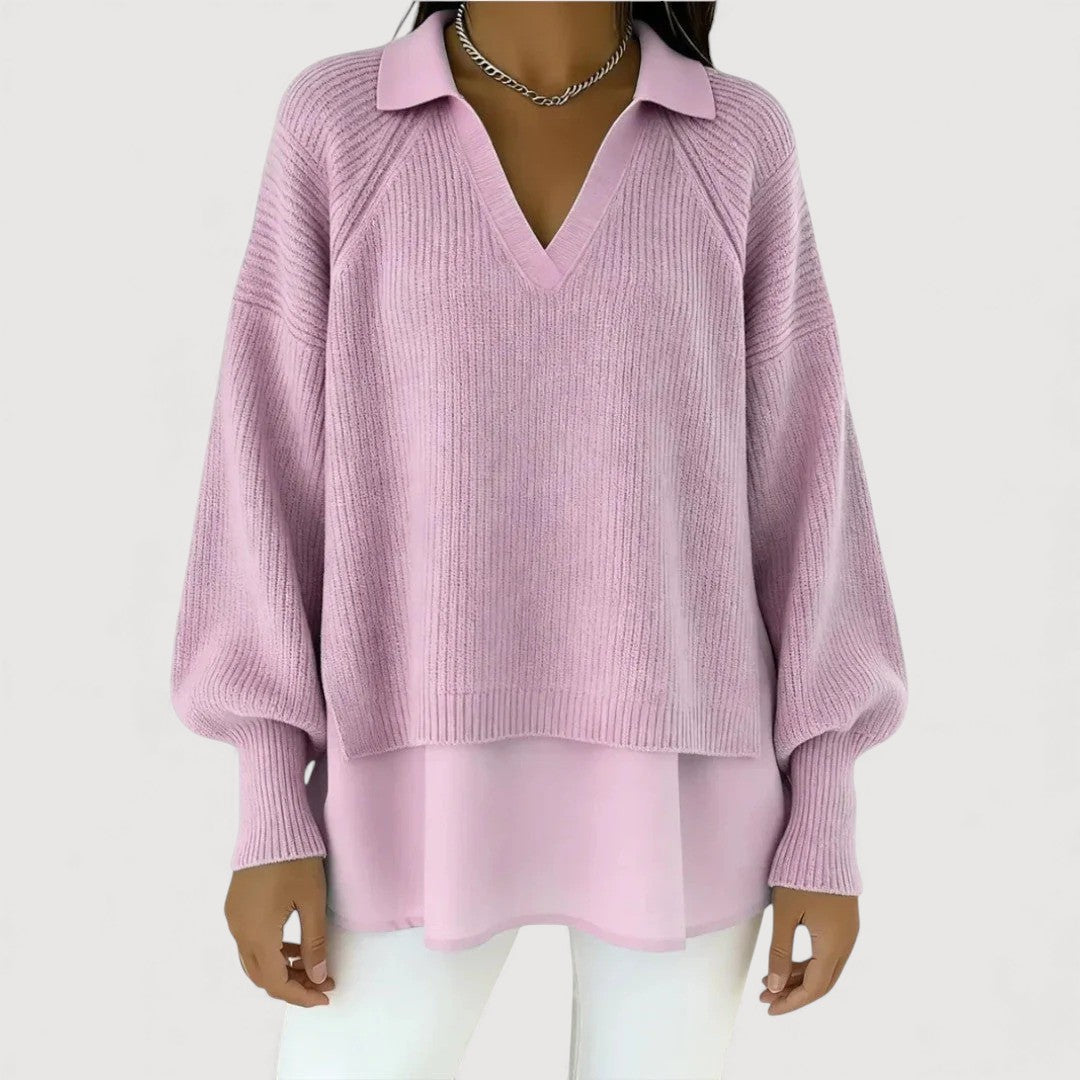 Rezy | Layered Knit Top