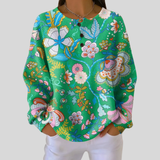 Elina | Ethnic Floral Print Sweatshirt