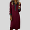 Liyana | Denim Cable Knit Collared Dress - Velvet Haven