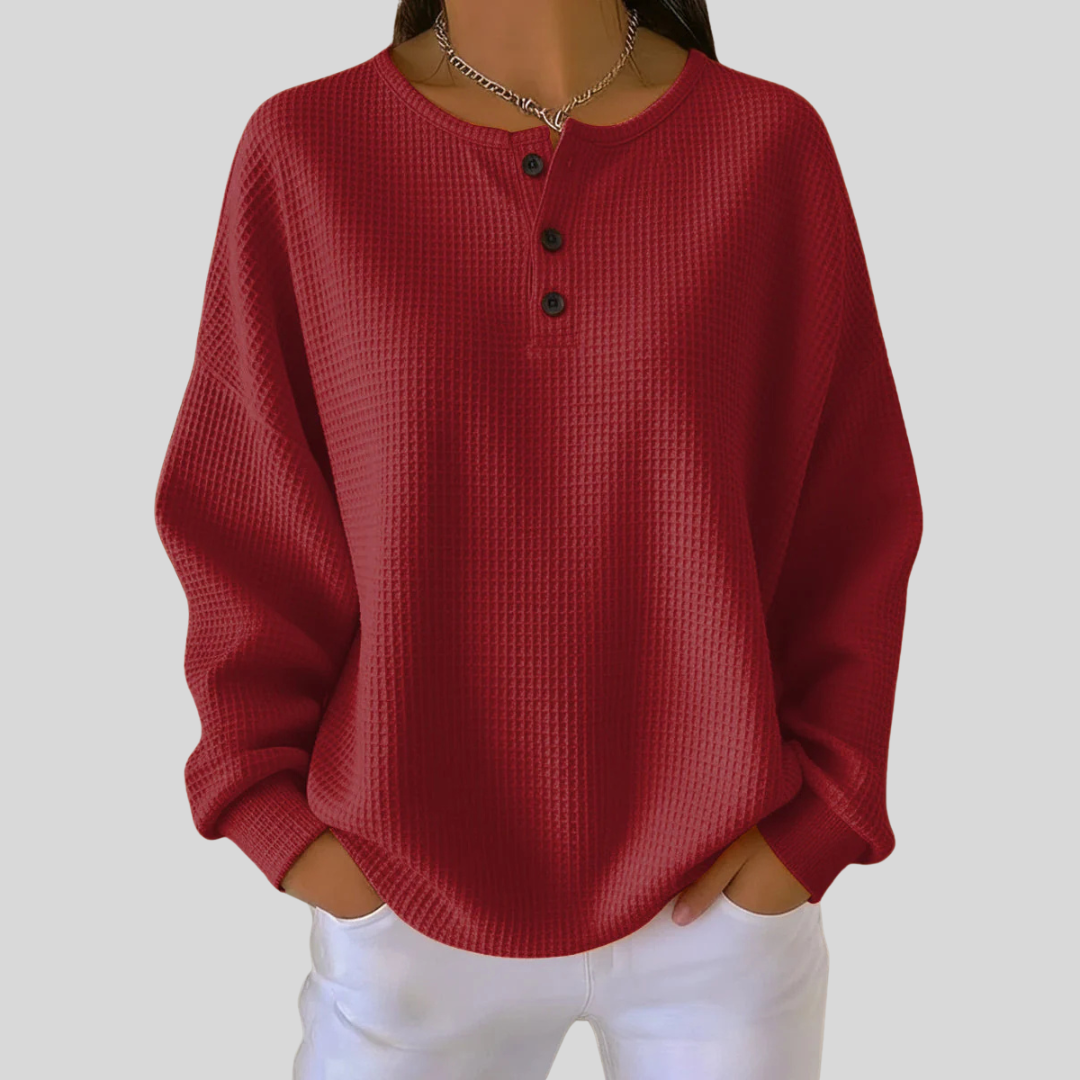 Anne | Casual Sweatshirt With Collar