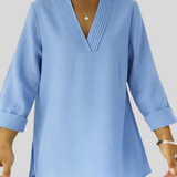Elyra | V-Neck Long Sleeve Blouse