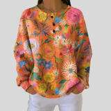 Freja | Colorful Floral Print Sweatshirt