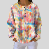 Sofia | Colorful Raindrop Pattern Sweatshirt