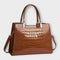 Celeste | Glossy Crocodile Pattern Handbag - Velvet Haven