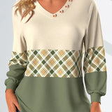 Annelie | Checked Detail Sweatshirt