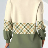 Annelie | Checked Detail Sweatshirt
