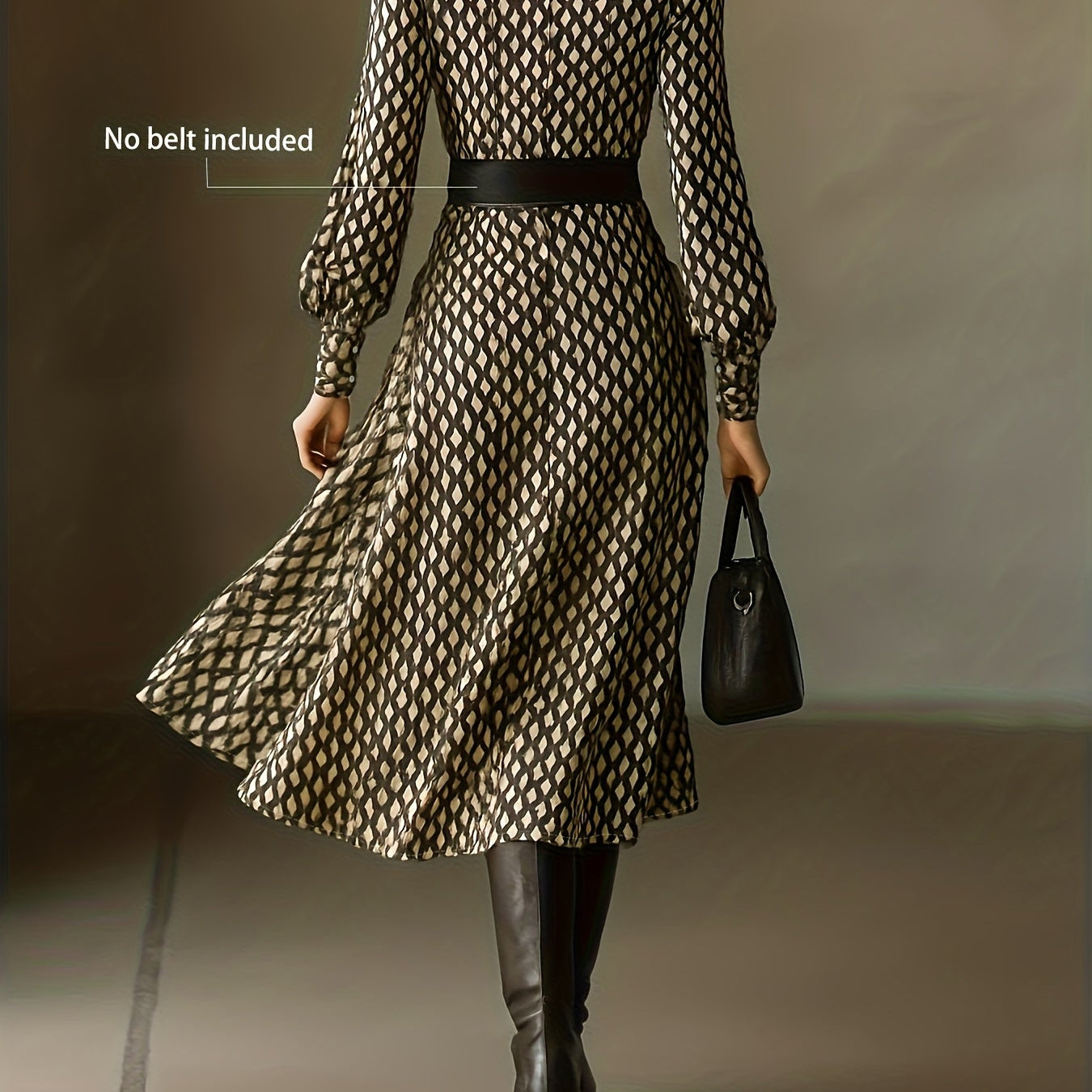 Lizzy | Vintage Rhombus Print Dress - Velvet Haven