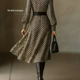 Lizzy | Vintage Rhombus Print Dress
