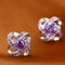 Purple Four-Leaf Clover Earrings - Velvet Haven