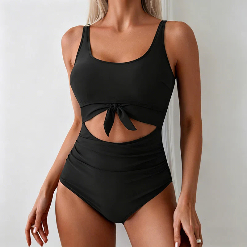 Suze | Sculpting Two-Tone High-Waisted Swimsuit