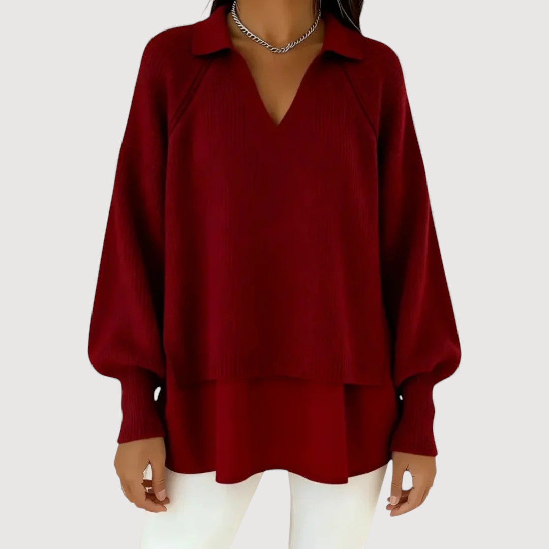 Rezy | Layered Knit Top