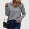 Jana | Cosy Half-Zip Top - Velvet Haven