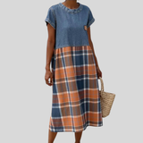 Alyssae | Casual Denim Patchwork Dress