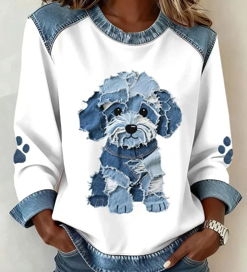 Lola | Dog Patchwork Sweatshirt