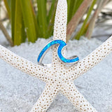 Silver Blue Opal Wave Ring