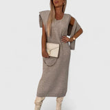 Chrystahl | Elegant Dress & Turtle Neck Sweater Set