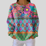 Sign | Floral Stripes Sweatshirt