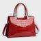 Celeste | Glossy Crocodile Pattern Handbag - Velvet Haven