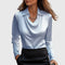 Sylvie | Blouse with a Luxurious Pleated Neckline - Velvet Haven