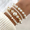 Classy Pearl Heart Bracelet Set - Velvet Haven