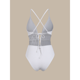 Silvie | Plunge Neck Swimsuit with Cross-Back Details