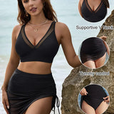 Flair & Fit | Sculpting Skirted Bikini Set